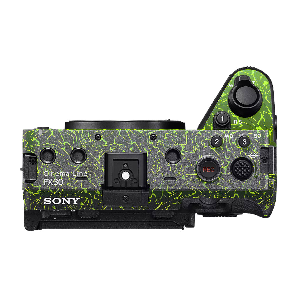Lime Yellow to Black Gradient Sony FX30 Camera Skin