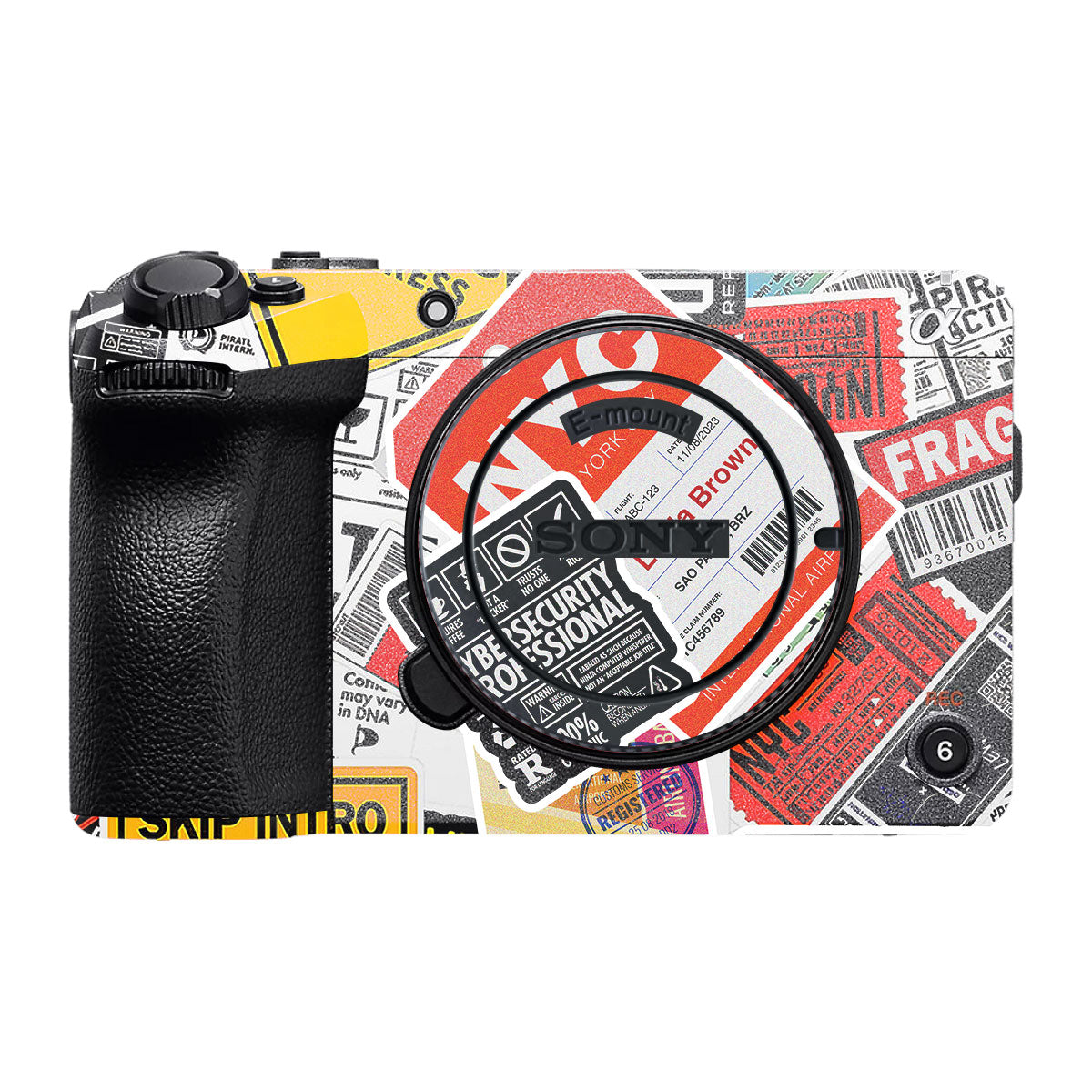 Tech Aesthetic Sticker Collage Sony FX30 Camera Skin