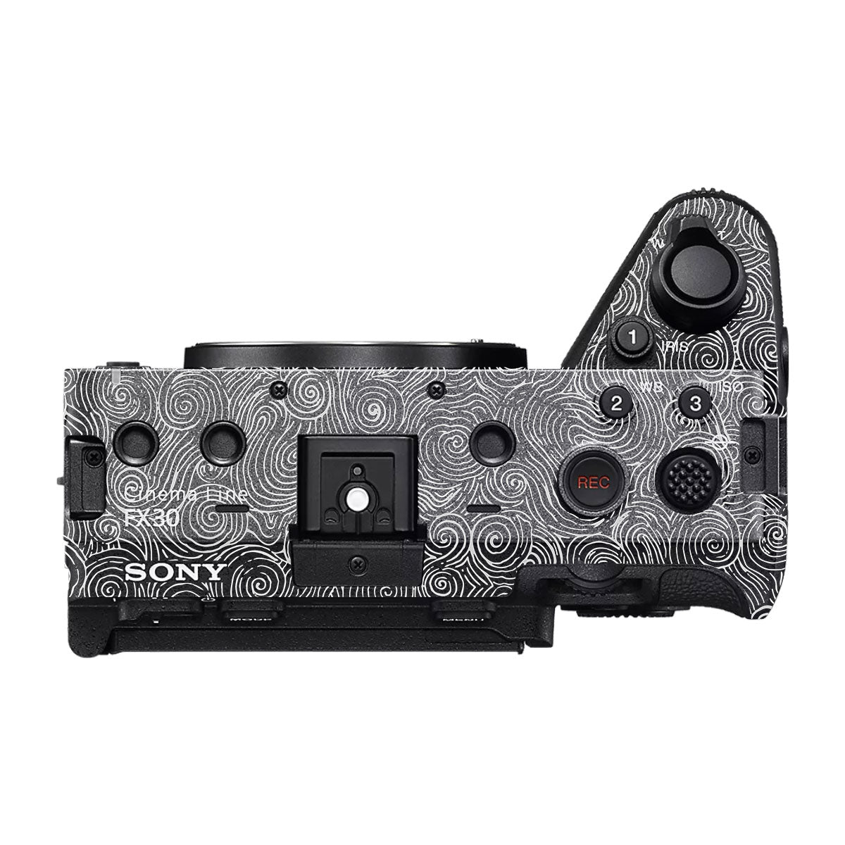 White Spirals Sony FX30 Camera Skin