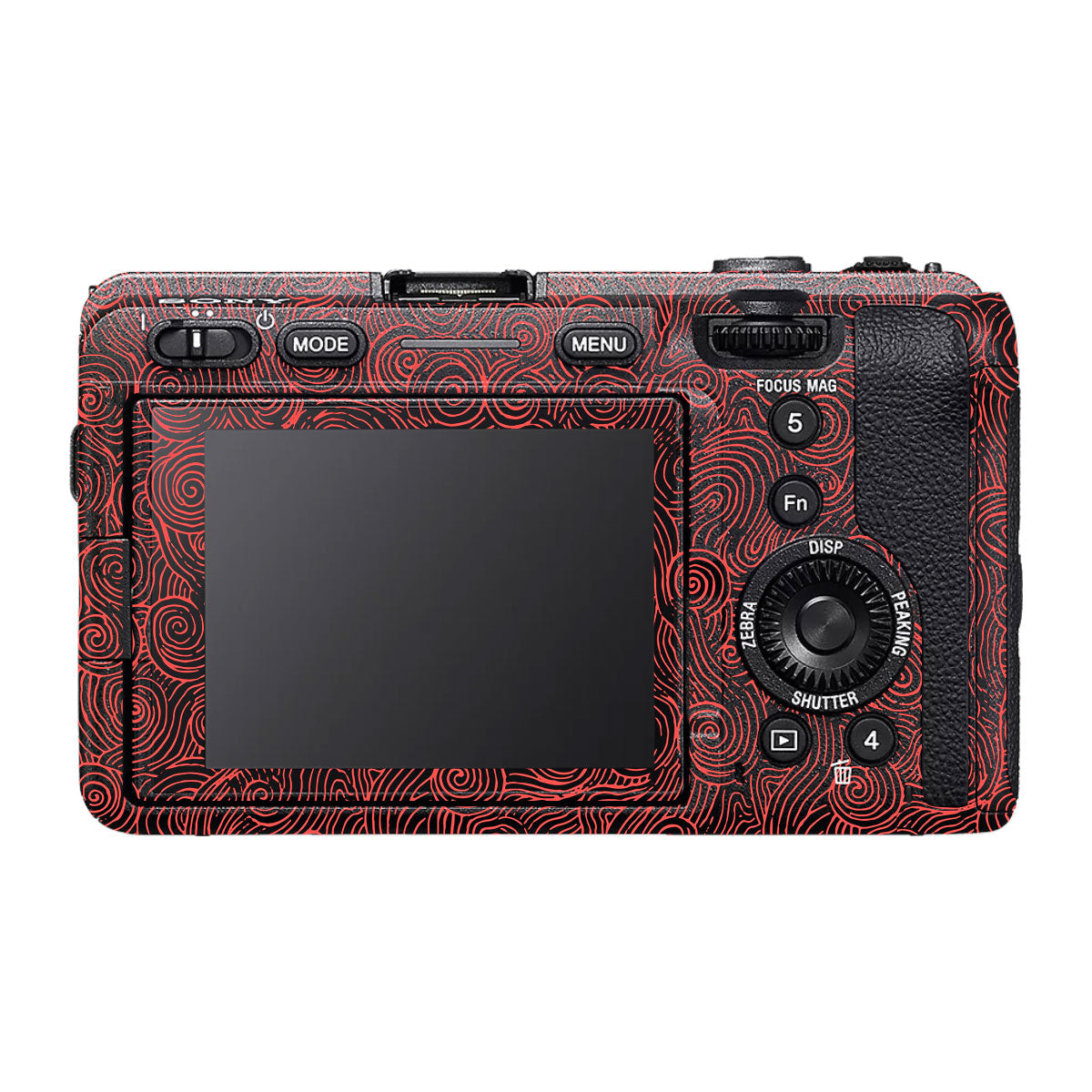 Red Spirals Sony FX30 Camera Skin