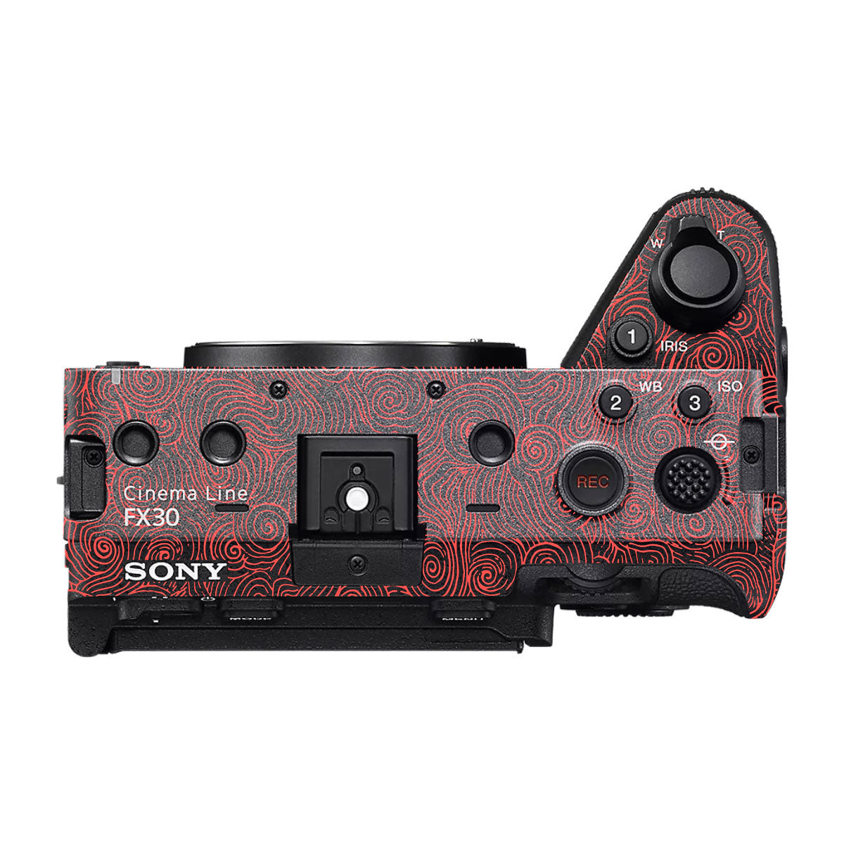 Red Spirals Sony FX30 Camera Skin