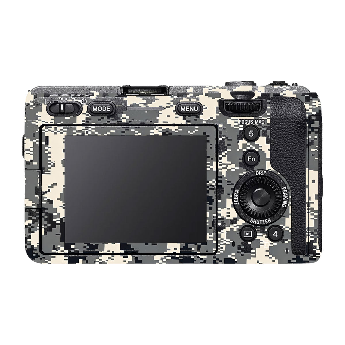 Grey Black Pixel Sony FX30 Camera Skin