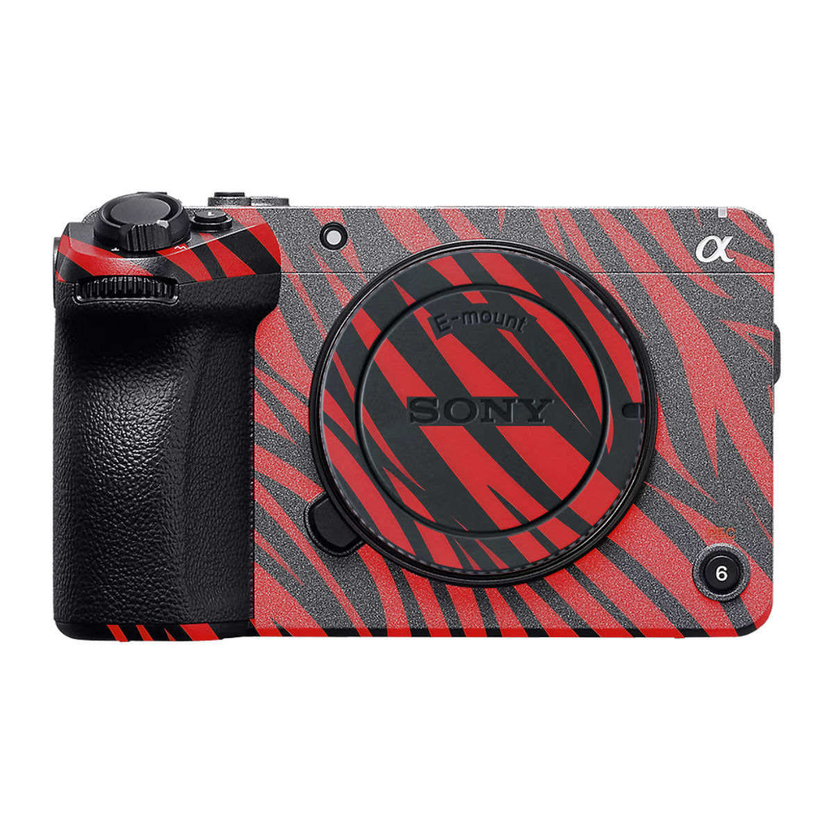 Red and Black Stripes Sony FX30 Camera Skin