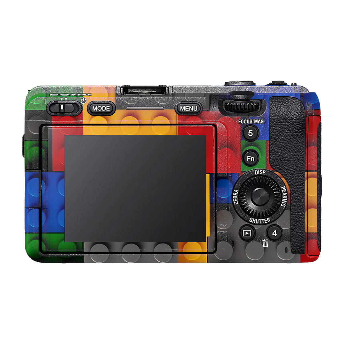 Colorful LEGO Brick Wall Pattern Sony FX30 Camera Skin