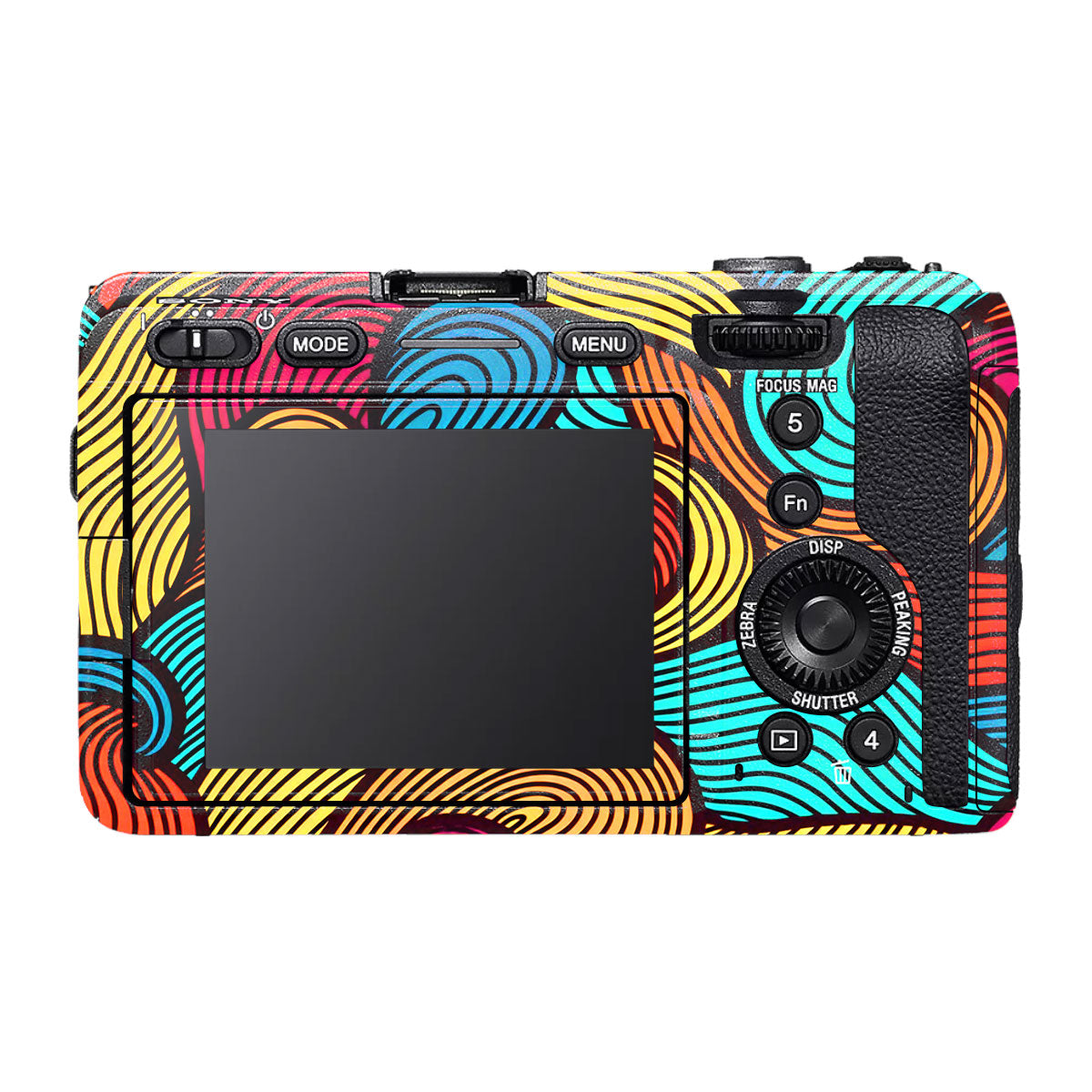 Retro Colorful Doodle Art Pattern Sony FX30 Camera Skin
