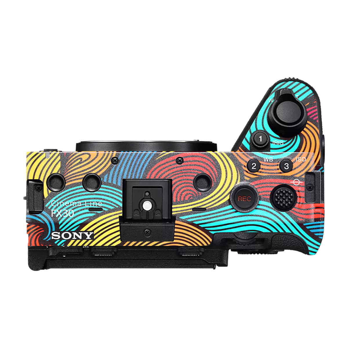 Retro Colorful Doodle Art Pattern Sony FX30 Camera Skin