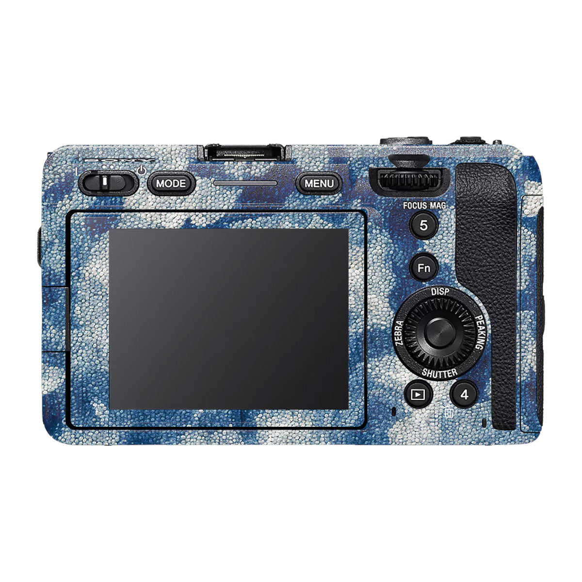 Blue Watercolor Fabric Sony FX30 Camera Skin