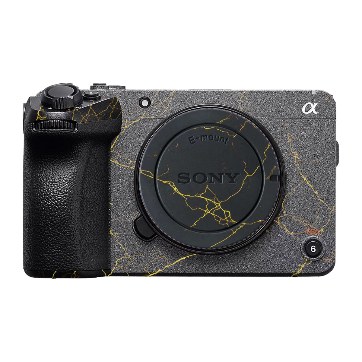 Electric Gold Veins Sony FX30 Camera Skin