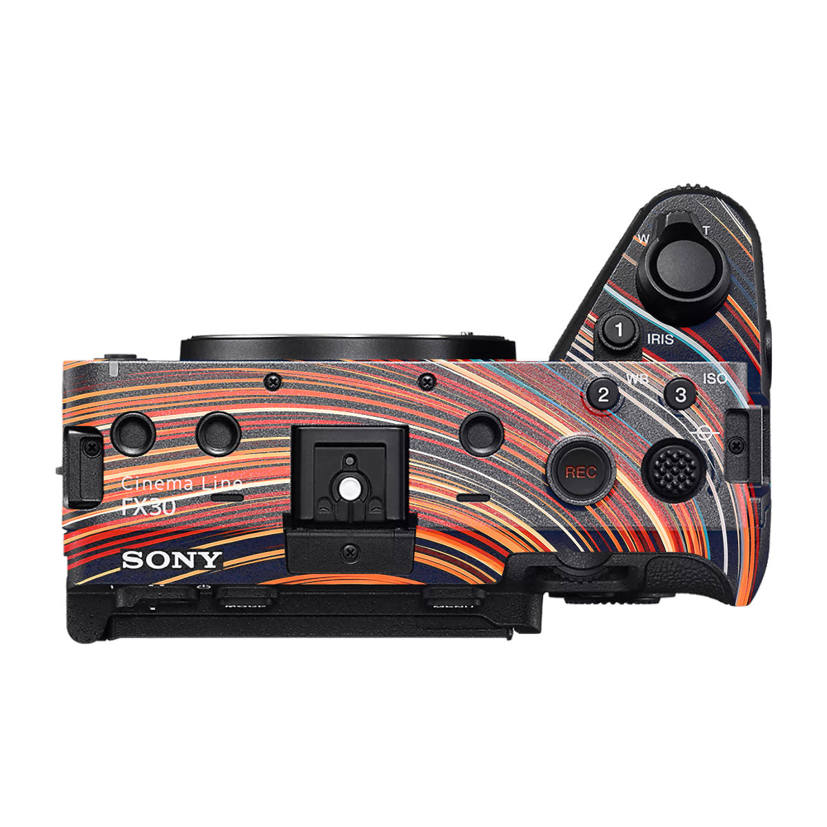 Retro Abstract Striped Swirl Sony FX30 Camera Skin