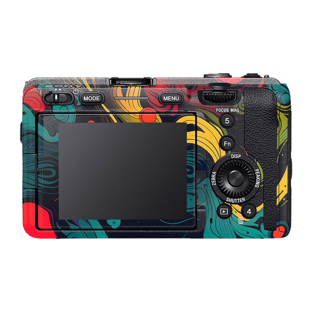 Psychedelic Color Swirl Sony FX30 Camera Skin