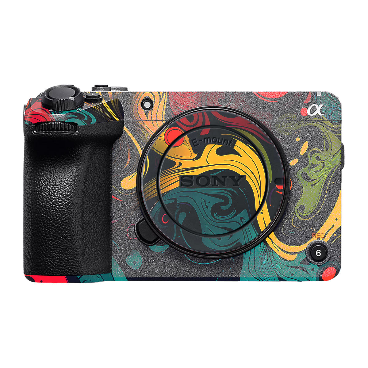 Psychedelic Color Swirl Sony FX30 Camera Skin