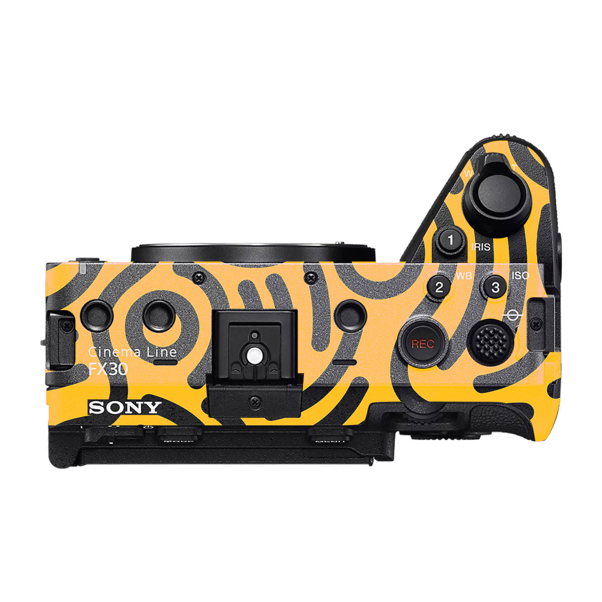 Minimal Yellow Wave Sony FX30 Camera Skin