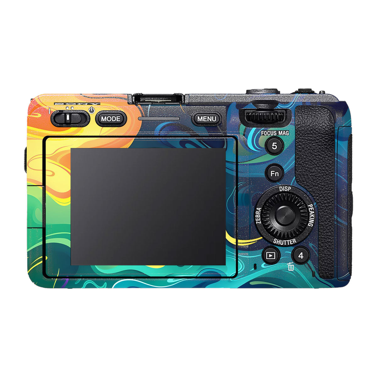 Rainbow Liquid Fusion Sony FX30 Camera Skin