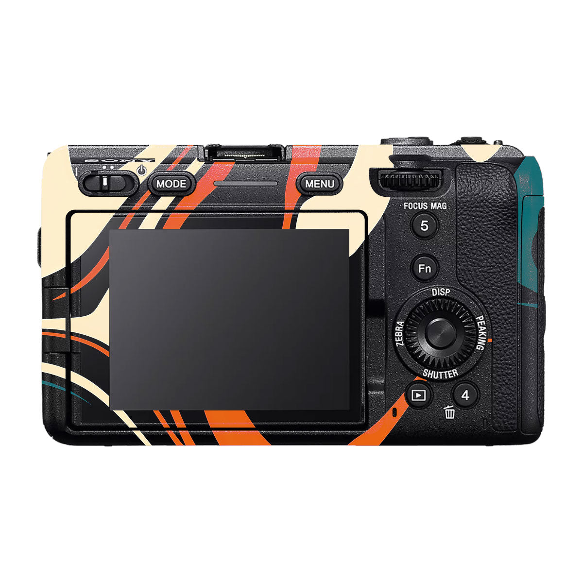 Mid-Century Abstract Swirl Sony FX30 Camera Skin