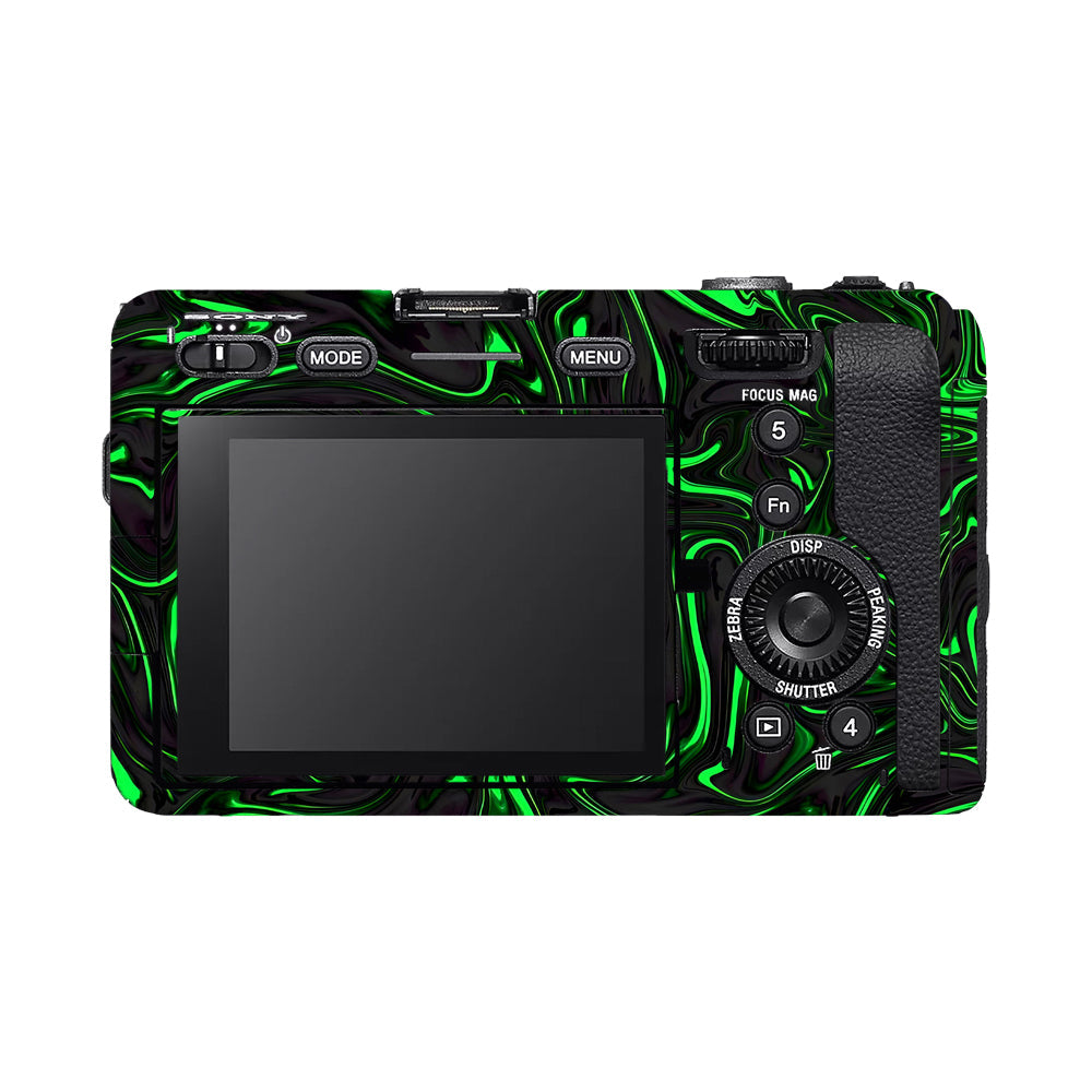 Green Liquid Pattern Sony FX3 Camera Skins
