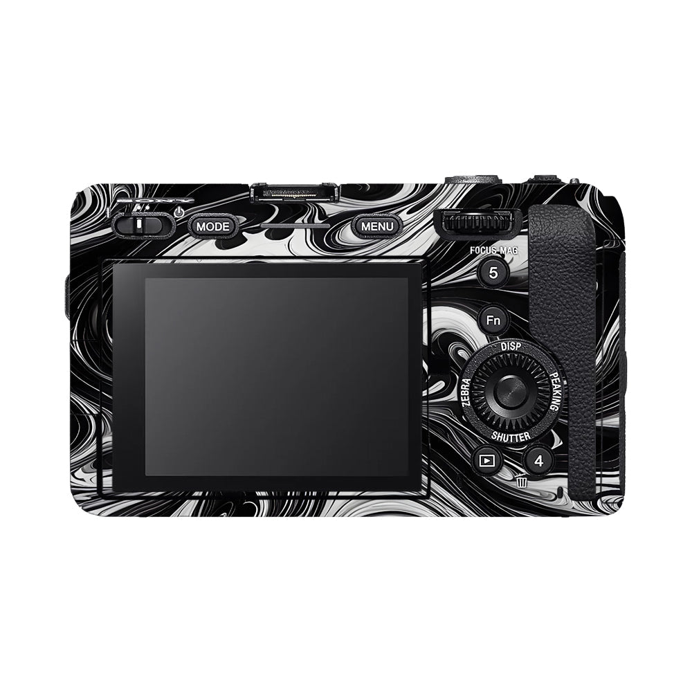 Black and White Marble Sony FX3 Camera Skins
