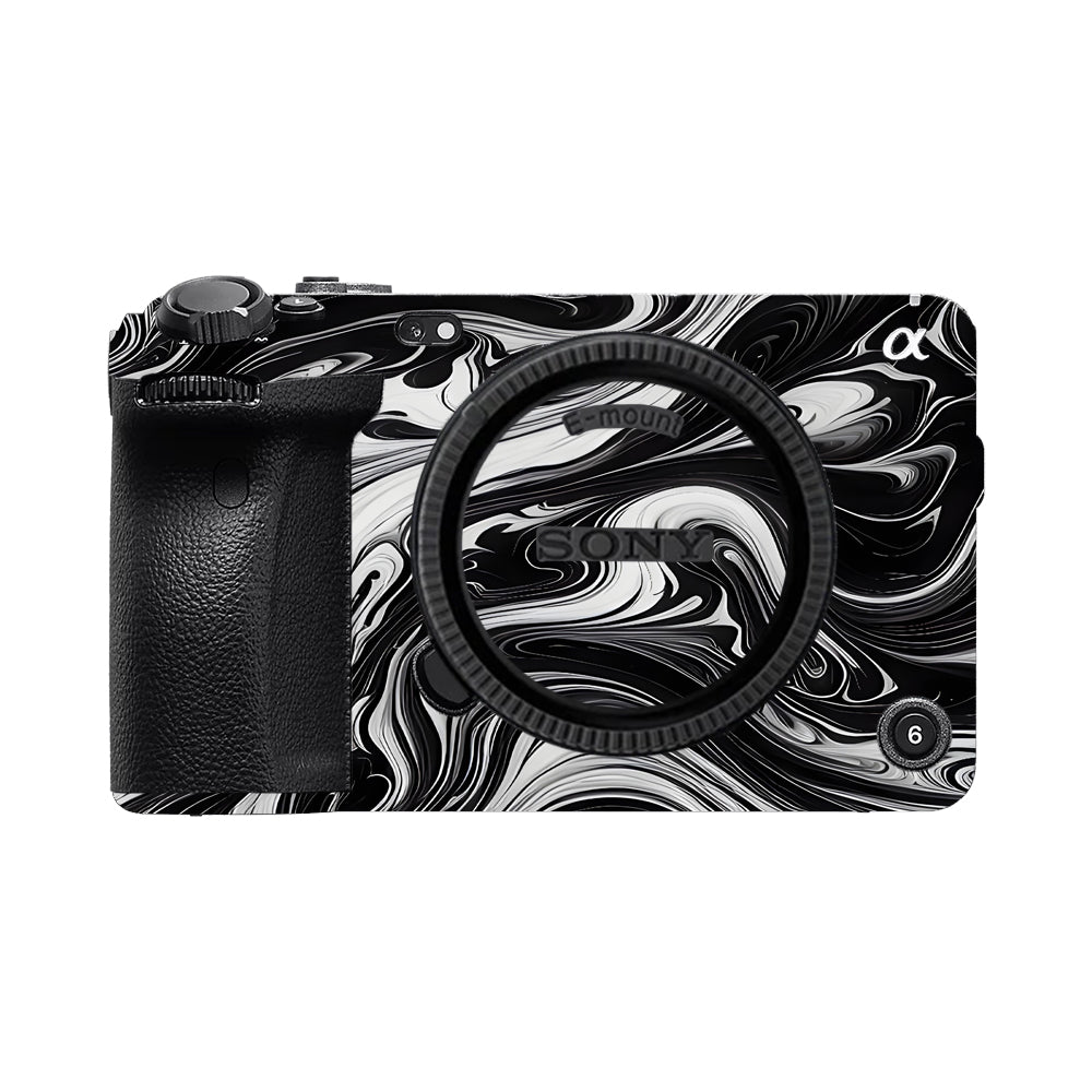 Black and White Marble Sony FX3 Camera Skins