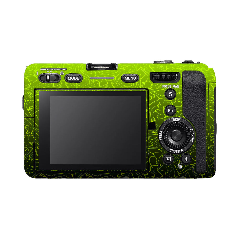 Lime Yellow to Black Gradient Sony FX3 Camera Skins