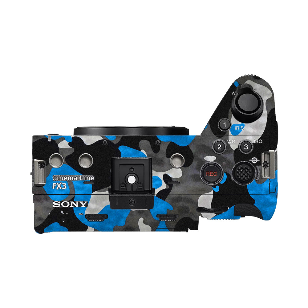Blue Grey Camo Sony FX3 Camera Skins