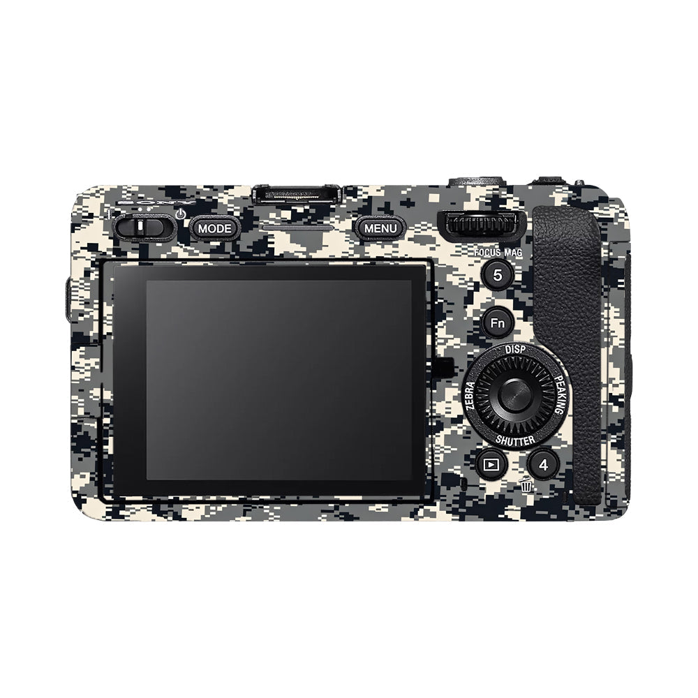 Grey Black Pixel Sony FX3 Camera Skins