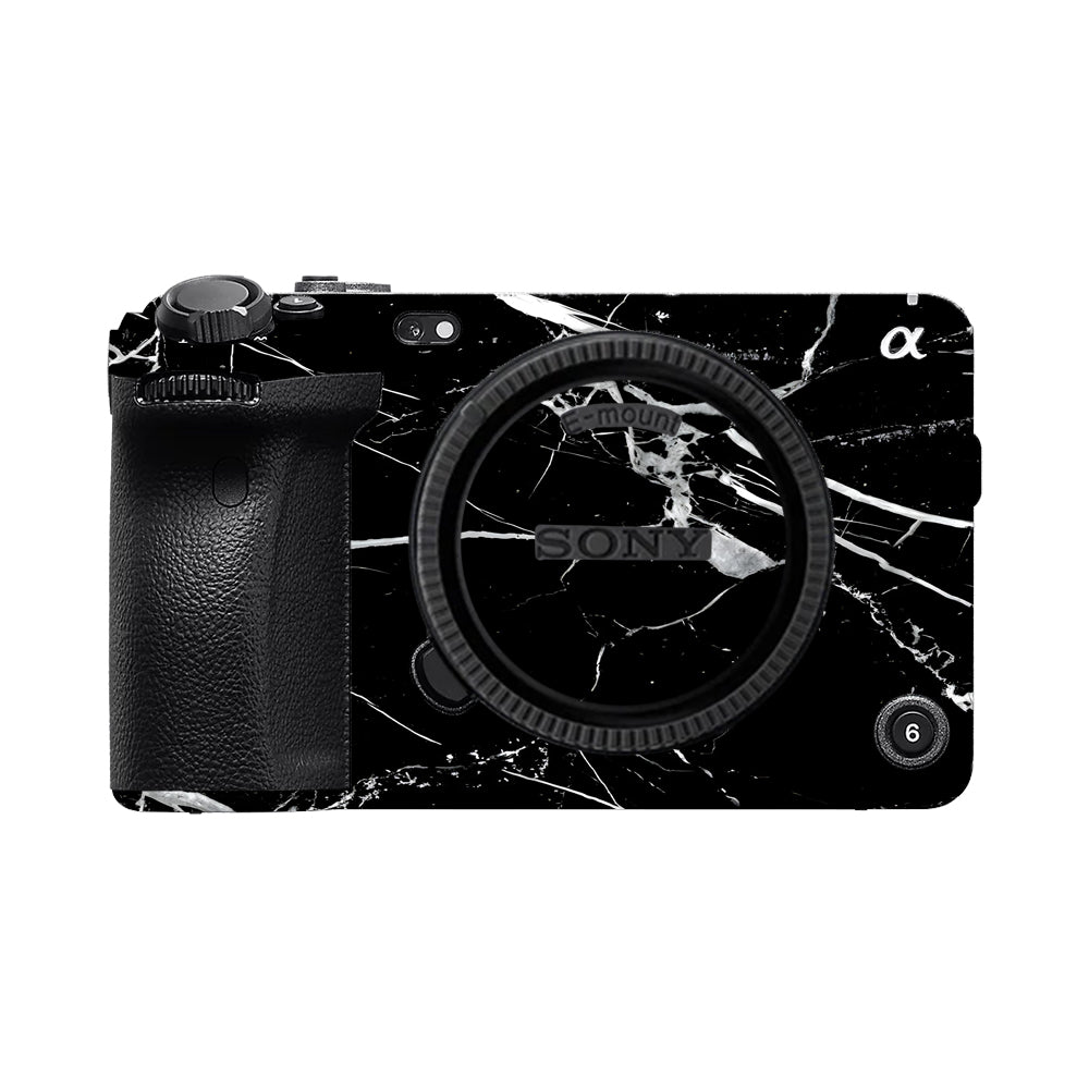 White Veins on Black Sony FX3 Camera Skins