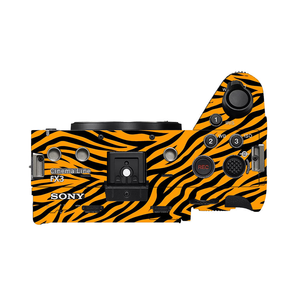 Zebra Gold Pattern Sony FX3 Camera Skins