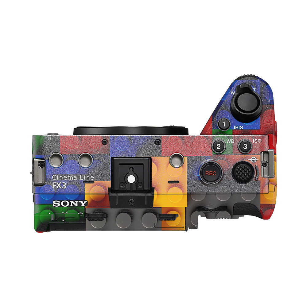 Colorful LEGO Brick Wall Pattern Sony FX3 Camera Skin
