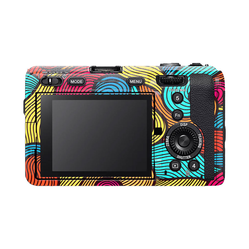 Retro Colorful Doodle Art Pattern Sony FX3 Camera Skin