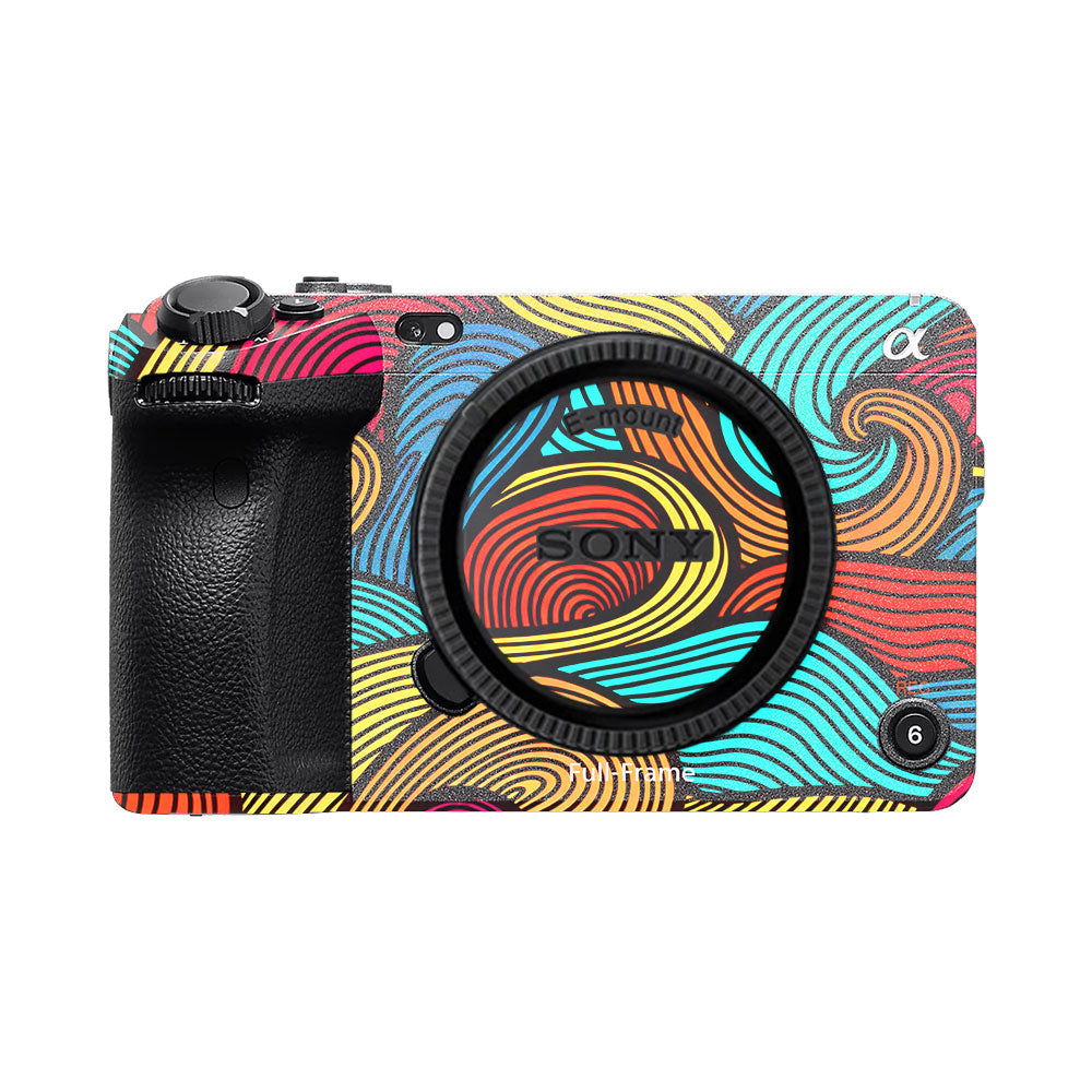 Retro Colorful Doodle Art Pattern Sony FX3 Camera Skin