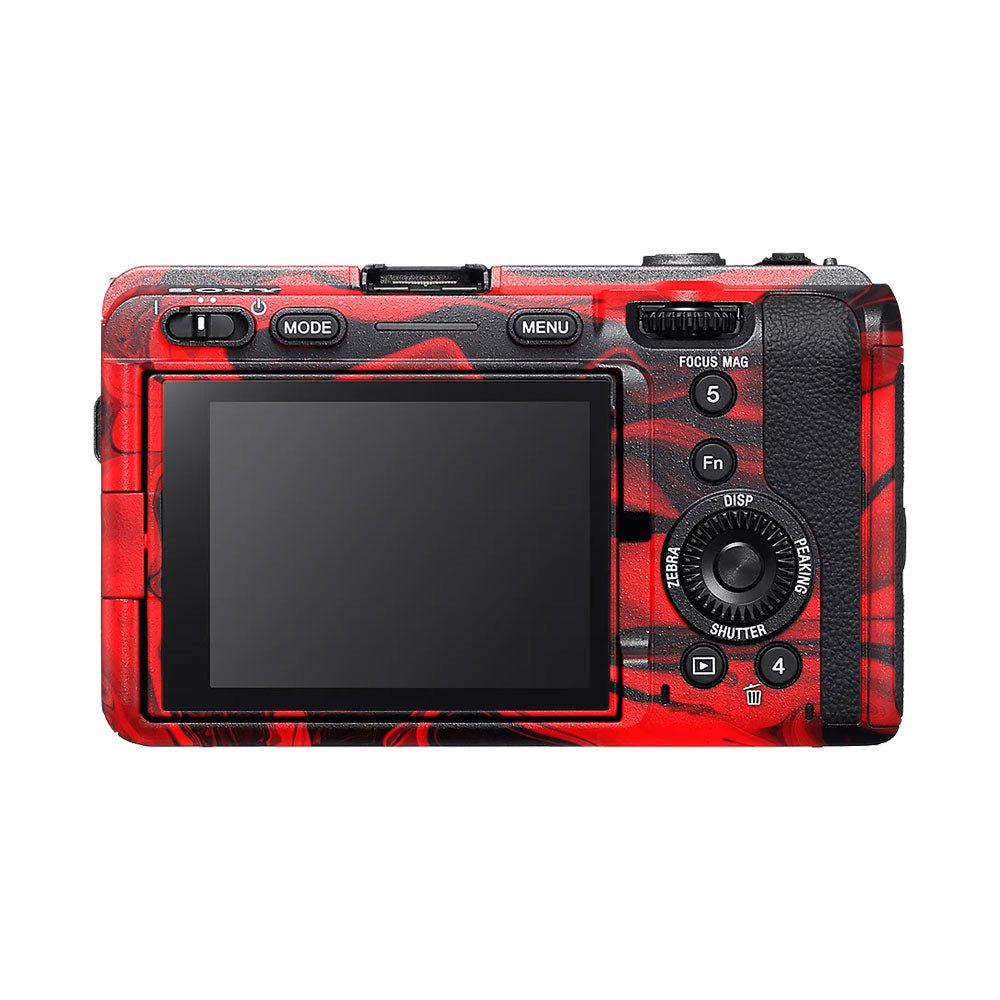 Red Lava Flow Sony FX3 Camera Skin