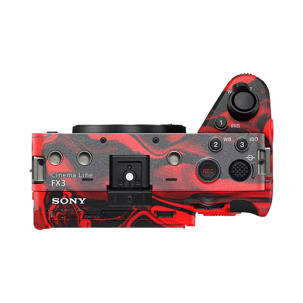 Red Lava Flow Sony FX3 Camera Skin