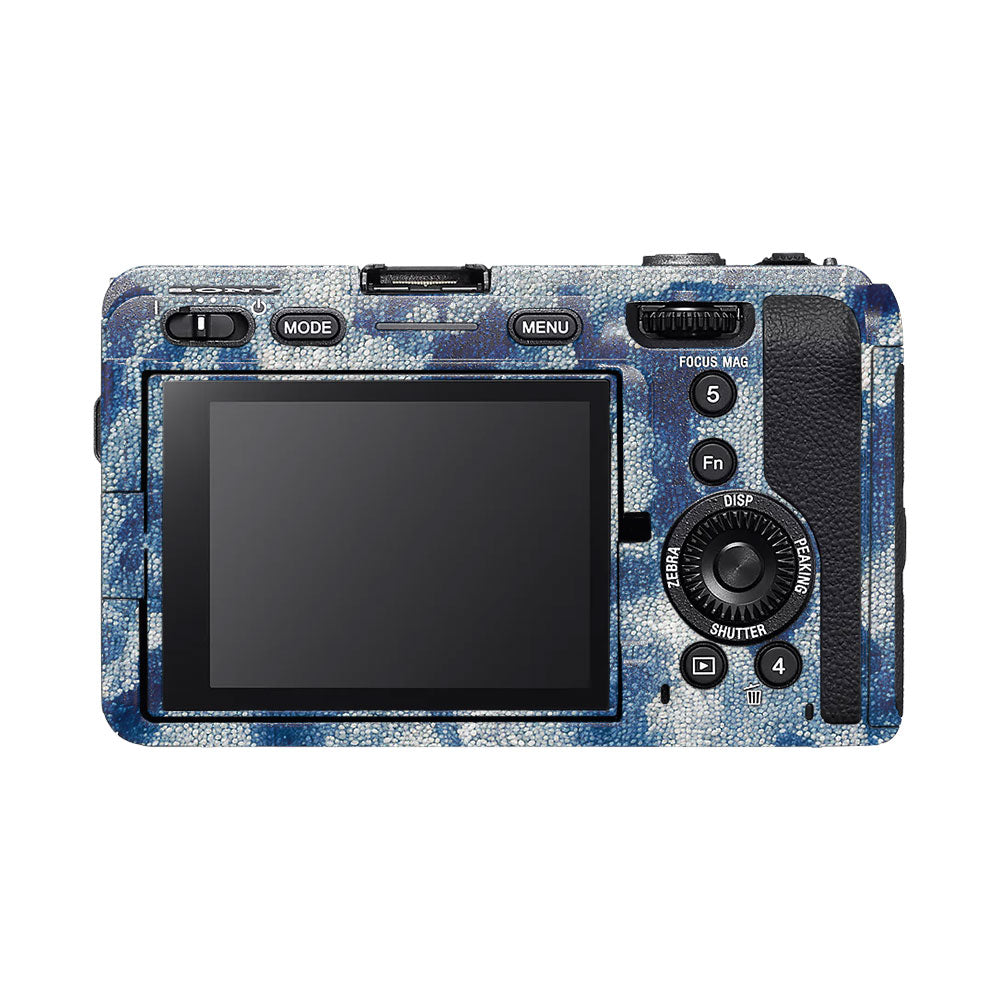 Blue Watercolor Fabric Sony FX3 Camera Skin