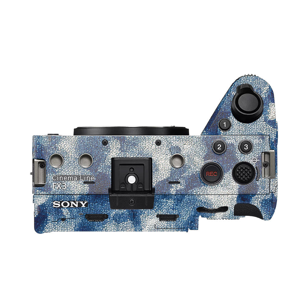Blue Watercolor Fabric Sony FX3 Camera Skin