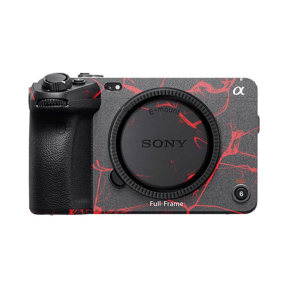 Red Neural Grid Sony FX3 Camera Skin