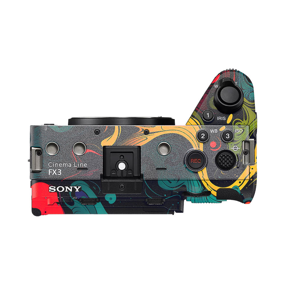 Psychedelic Color Swirl Sony FX3 Camera Skin