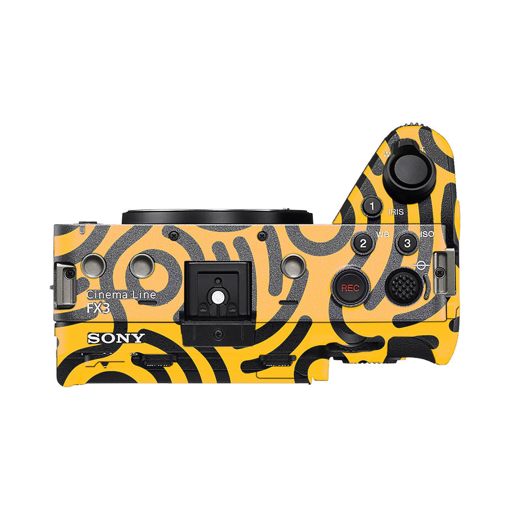 Minimal Yellow Wave Sony FX3 Camera Skin