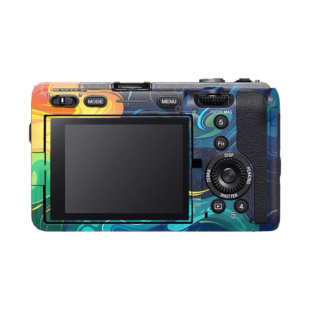 Rainbow Liquid Fusion Sony FX3 Camera Skin