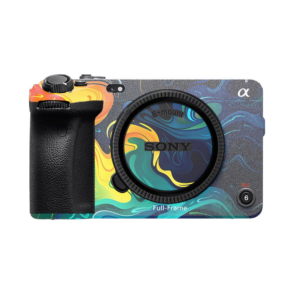 Rainbow Liquid Fusion Sony FX3 Camera Skin