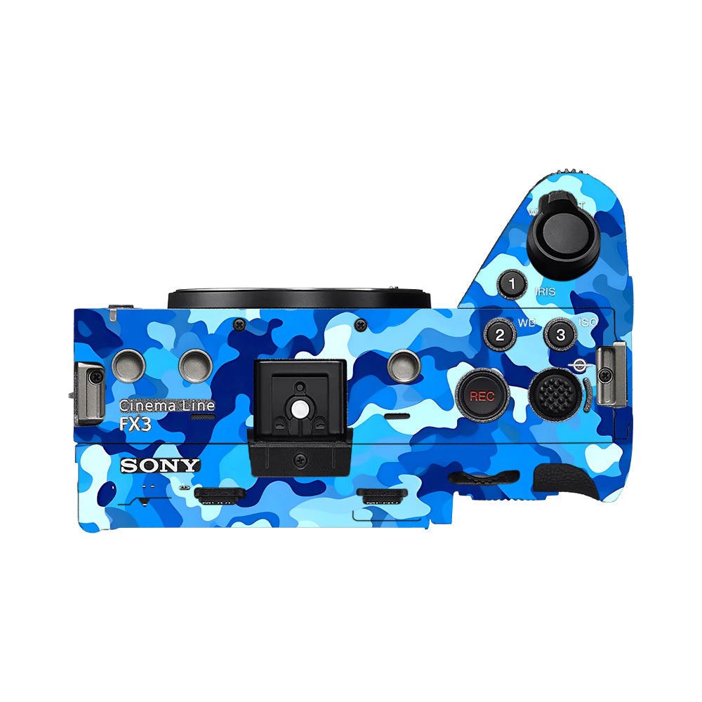 Arctic Blue Camo Pattern Sony FX3 Camera Skins
