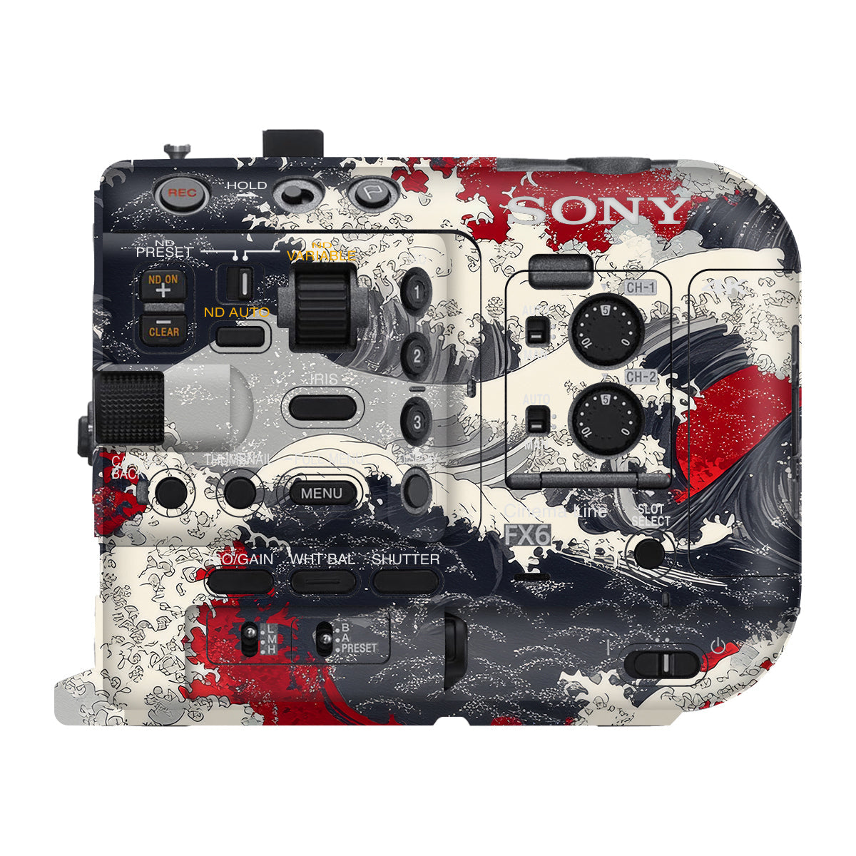 Abstract Waves Sony FX6 Camera Skin