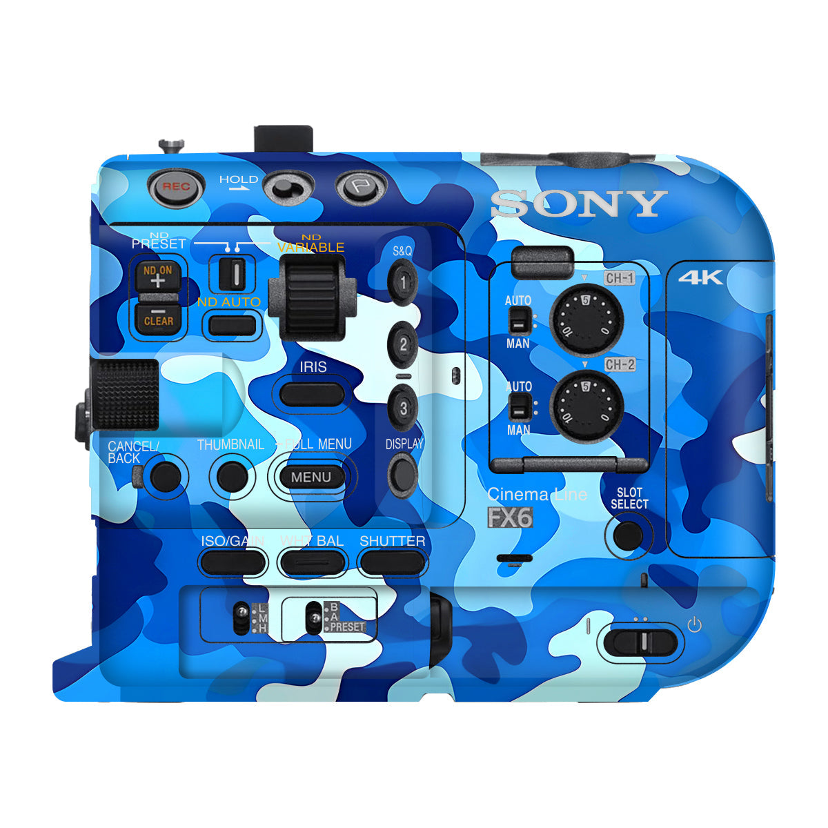 Arctic Blue Camo Pattern Sony FX6 Camera Skin