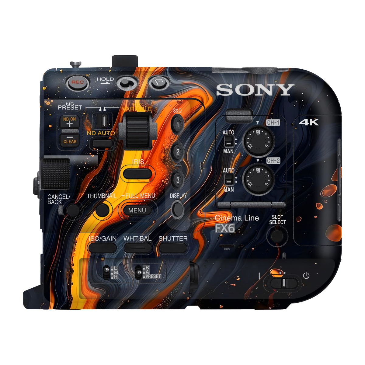 Lava Marble Sony FX6 Camera Skin