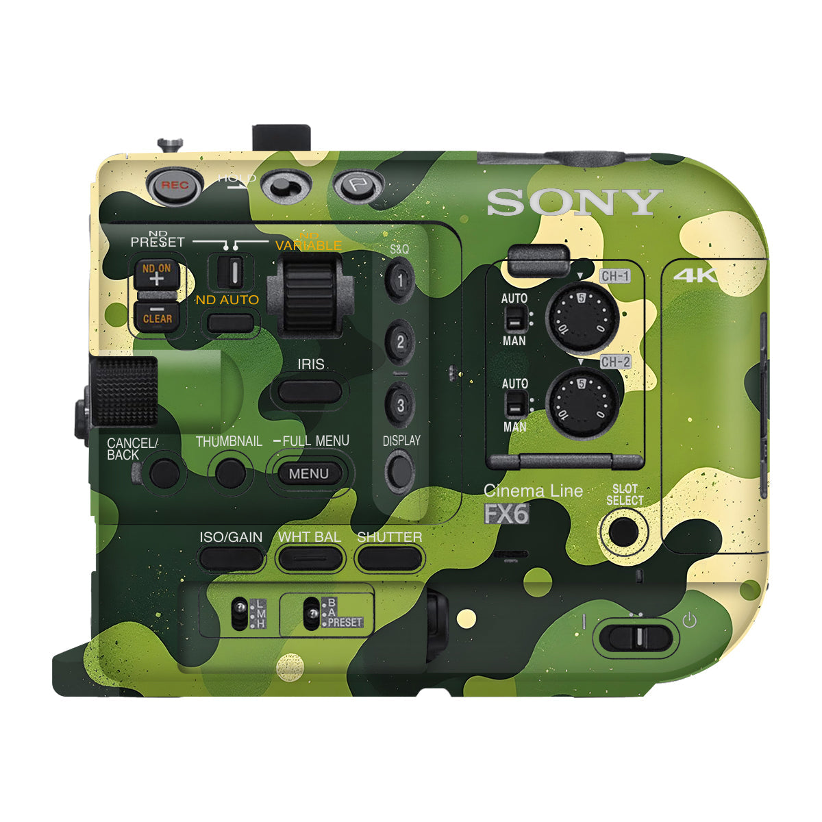 Camouflage Pattern Sony FX6 Camera Skin