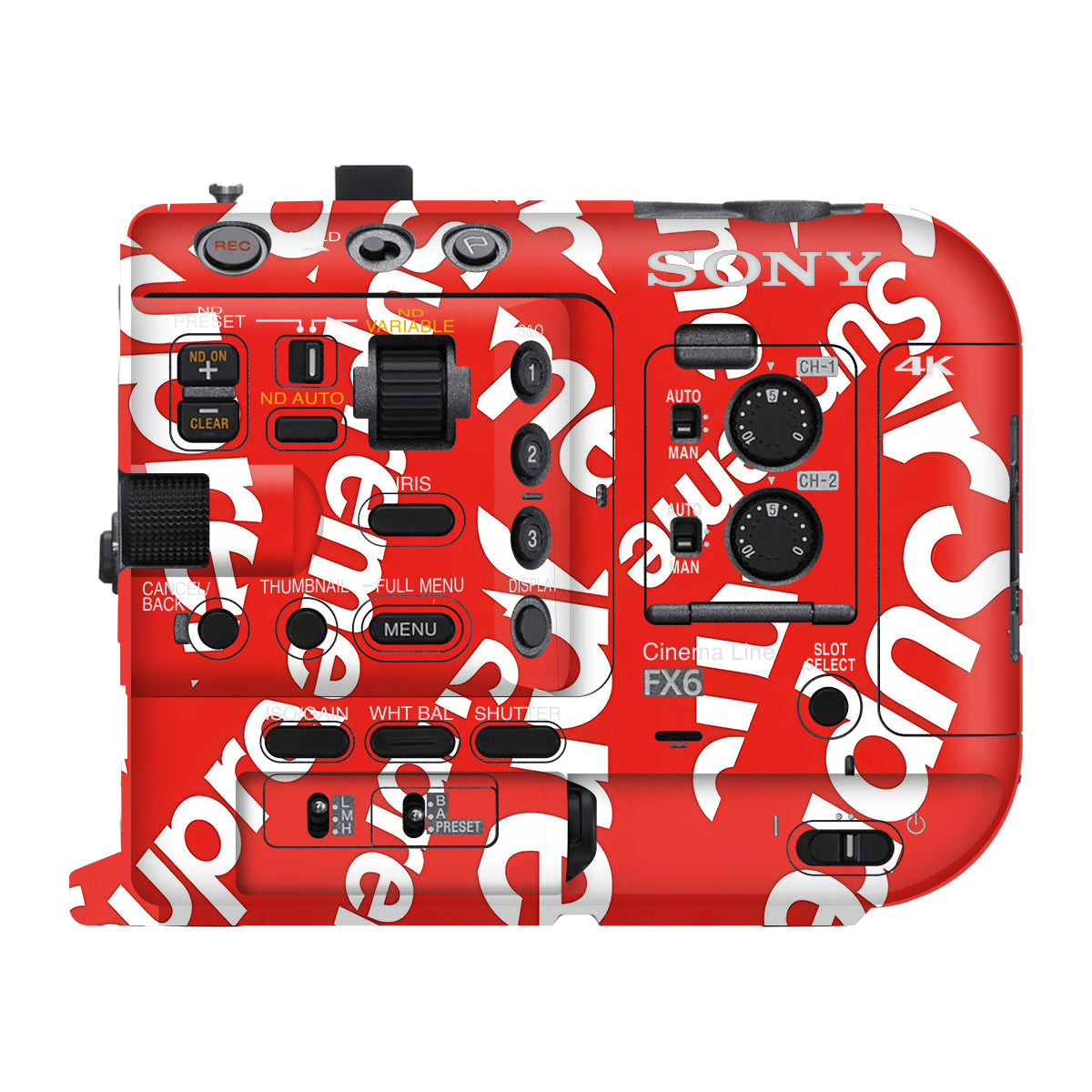 Supreme Red Sony FX6 Camera Skin