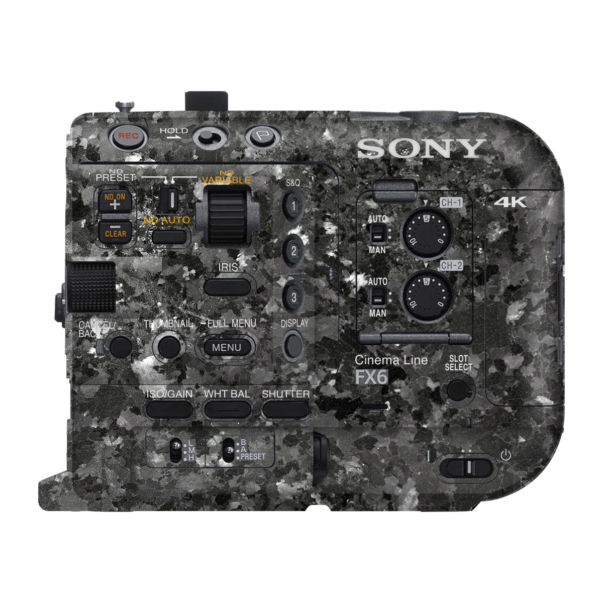 Black Granite Sony FX6 Camera Skin