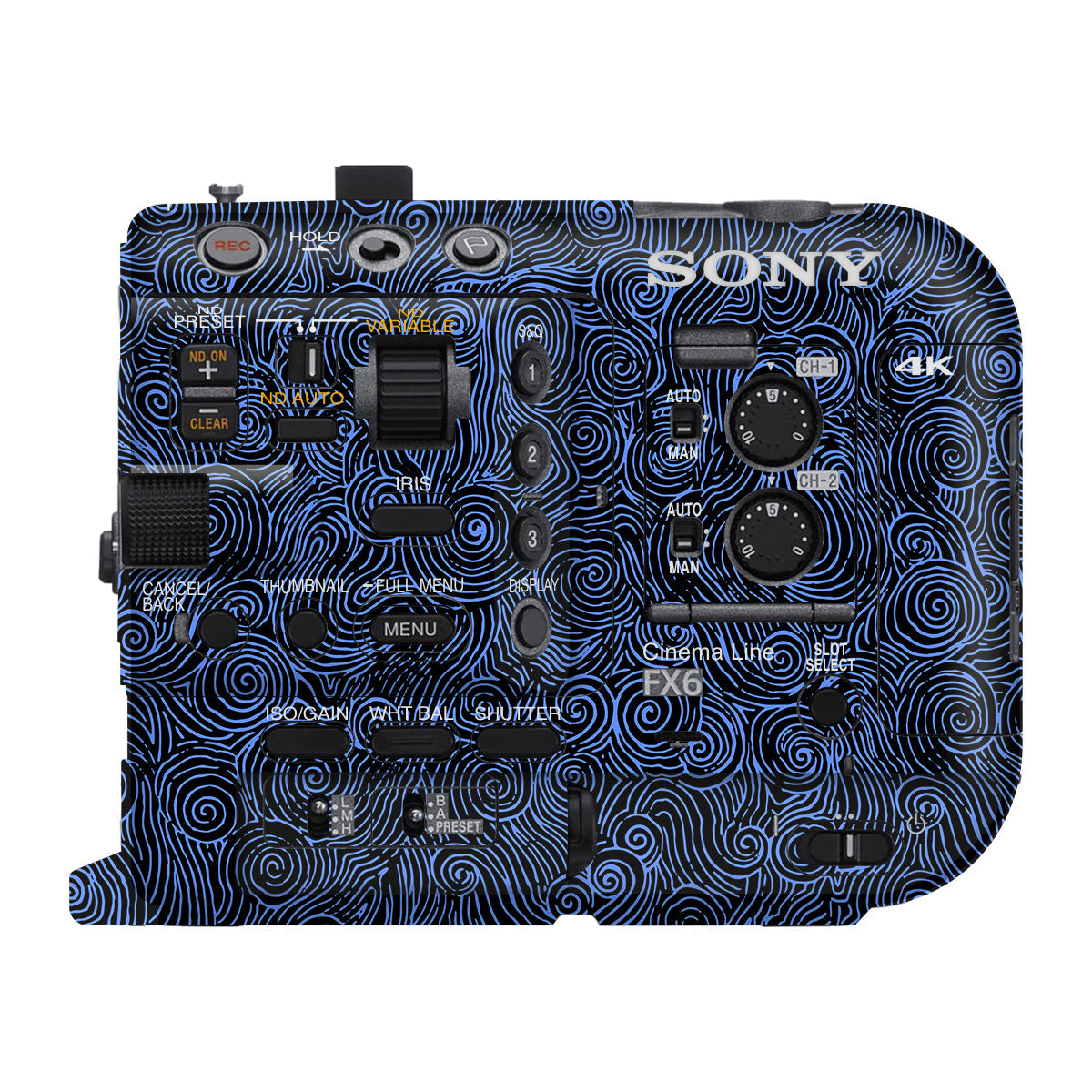 Blue Spirals Sony FX6 Camera Skin