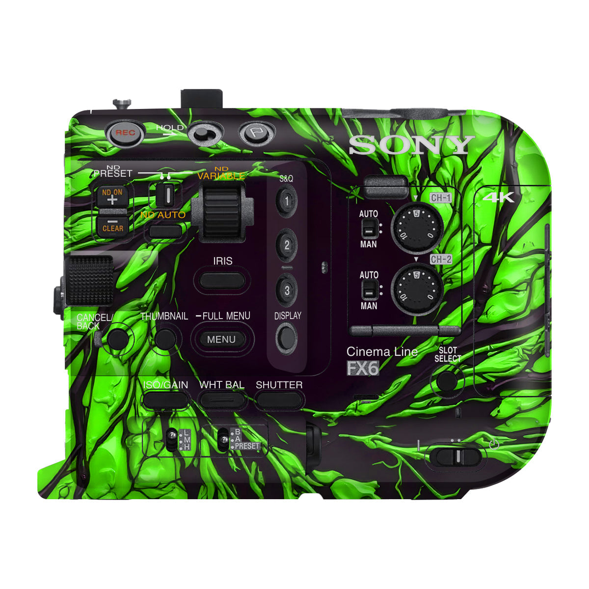 Venom Green Sony FX6 Camera Skin