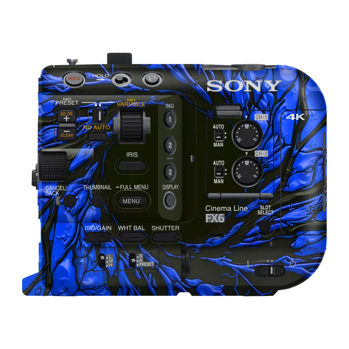 Venom Blue Sony FX6 Camera Skin