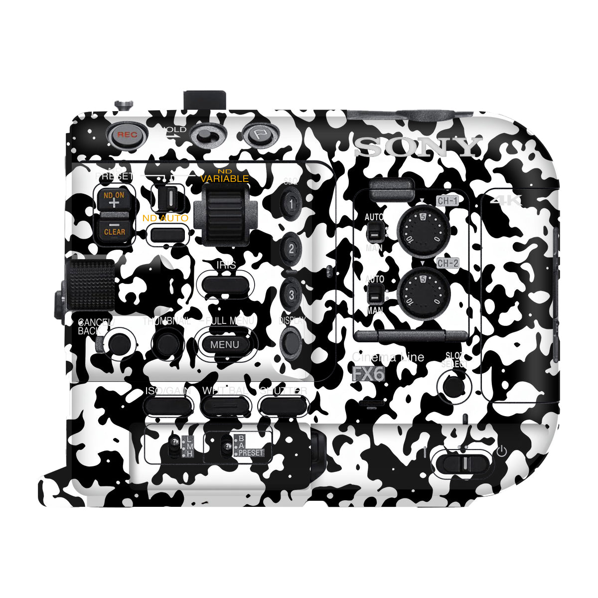 Snow Camo Sony FX6 Camera Skin