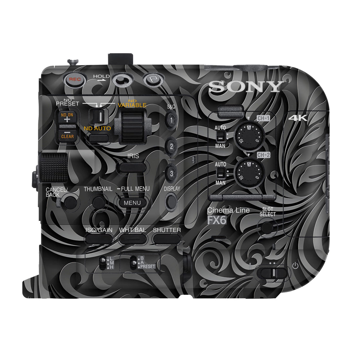 Shadow Swirl Sony FX6 Camera Skin